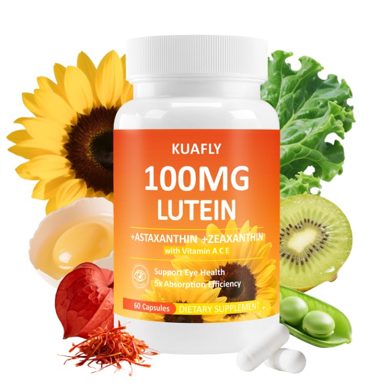 Lutein and Zeaxanthin Supplements with Astaxanthin 50MG Eye Vitamins - Premium Lutein for Eye Vision Support 60 Capsules