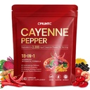 Cayenne Pepper Capsules Supplement | 18-in-1 3000 mg per Serving with CoQ10, Vitamins D3, K2, E & Beetroot | Supports Healthy Circulation, Antioxidant Protection, Metabolism Function* | 240 Capsules