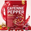 Cayenne Pepper Softgels, 20-in-1 Cayenne Pepper Capsaicin Supplements with D3 K2 E, CoQ10, Omega 3, Turmeric, Beet Root, Berberine, Supports Circulation & Metabolism, 240 Softgels 80-Day Supply
