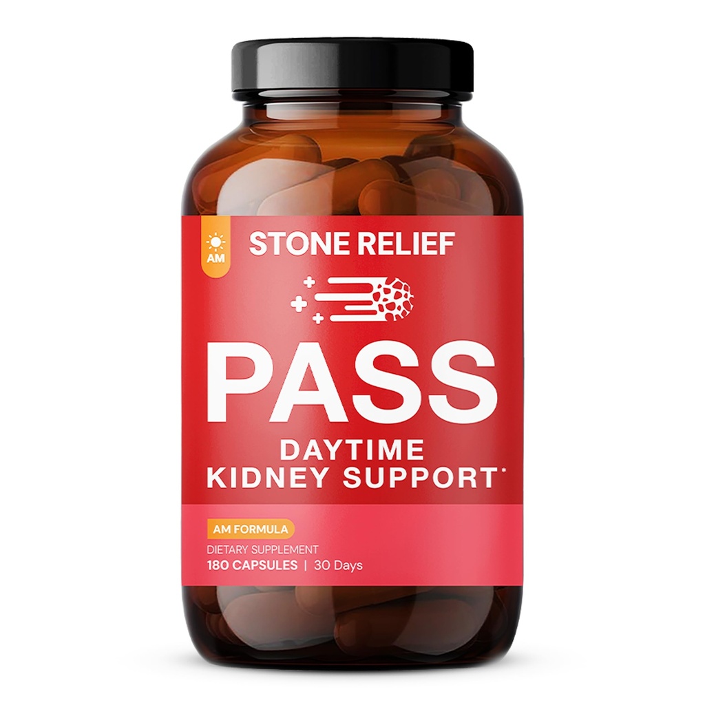 STONE RELIEF Chanca Piedra Herbal Kidney Support – Daytime Formula for Urinary Flow, Hydration & Routine Use | 180 Capsules