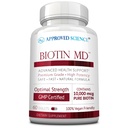 Biotin MD – Extra Strength Pure Biotin 10,000mcg for Improved Hair, Skin and Nail Health; 60 Vegan Tablets; Made in USA