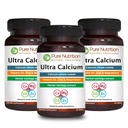 Pure Nutrition Ultra Calcium 1000mg with VIT D3 + K | 270 Tabs (90 X Pack of 3) | Calcium Supplement with Calcium Citrate Malate, VIT D3, K, Moringa Oleifera, Magnesium and Zinc.