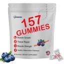 New 157 Gummies for Men & Women, Gluten Free, Small Packaging, Blueberry Flavor - 1 Pack