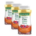Nature’s Bounty Zinc Gummies, Immune Support Gummies, Supports Skin & Antioxidant Health, Mixed Berry, 30mg, 120 Count (Pack of 3)