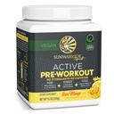Sunwarrior Pre Workout Powder Energy Drink Non-Stim & Caffeine Free | Vegan Plant-Based Supplement | Pump Hydrate Focus Endurance & Strength Builder | Yuzu Mango Flavored 30 Serving Active Preworkout