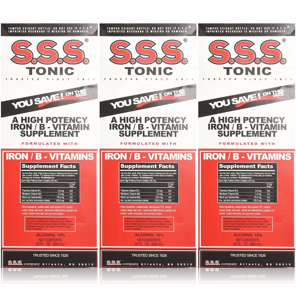 SSS Company SSS Company S.S.S. Tonic Liquid Large, Large 20 oz (Pack of 3)