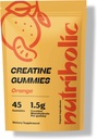 Creatine Monohydraat Gummy's voor mannen en vrouwen - Gemakkelijk te graven, Veganistisch, Glutenvrij, Non-GMO, 1,5 g Creatine per Gummy - 45ct (45 Graaf, Oranje)