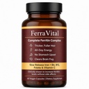 Ferravital Ferritin Support for Women with Ferrous Glycine,Vitamin C, B6, Zinc, B12 & Folate, Gluten Free & Non-GMO, Gentle Iron Support for Energy, 60 Capsules