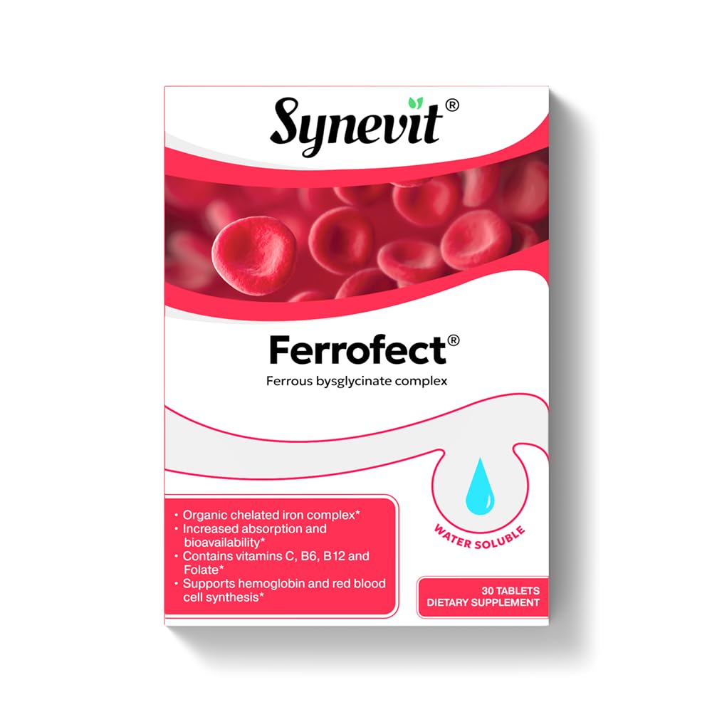 Ferrofect® Iron Supplement Tablets for Men & Women, Supports Red Blood Cell Production, Immune & Bone Strength | 30 Tablets