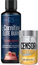 Sensor NDS NTS Nistition Fat Loss - Body Toner with CLA (90 Softgels) & Siren Labs L- Carnitine Elite Burn Fat Loss Duss Strawberry Blast 3000 mg (32 Servings)