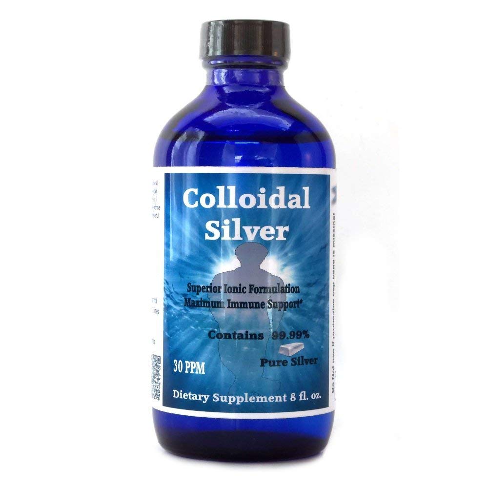 Superior Colloidal Silver 30PPM 8 fl oz Ionic Made with 99.99% Pure Ag