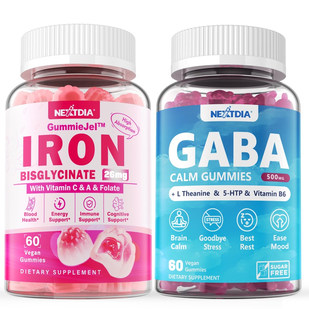Nextdia GABA Gummies & Iron Gummies