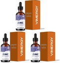 VIMERGY USDA Organic Zinc Supplements for Women & Men (7.5mg Liquid Zinc Per Serving) Fast-Absorbing Immune Support, Promotes Healthy Bones & Skin, Vegan (55 mL) (Pack of 3)