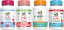 MaryRuth Organics Multivitamin, Probiotic, Magnesium cool, and Vitamin C Gummies for Kids - Clean Label Project Verified - Vitamins for Immune Support " Overall Health , Vegan, Non-GMO, Gluten Free Project