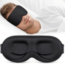 Sleep Mask for Men Women - 100% Blackout Eye Masks for Sleep - 3D Soft Sleeping Mask for Side Sleepers - Zero Pressure Lash Extensions Eye Cover Shade for Airplane Travel Essentials, Black