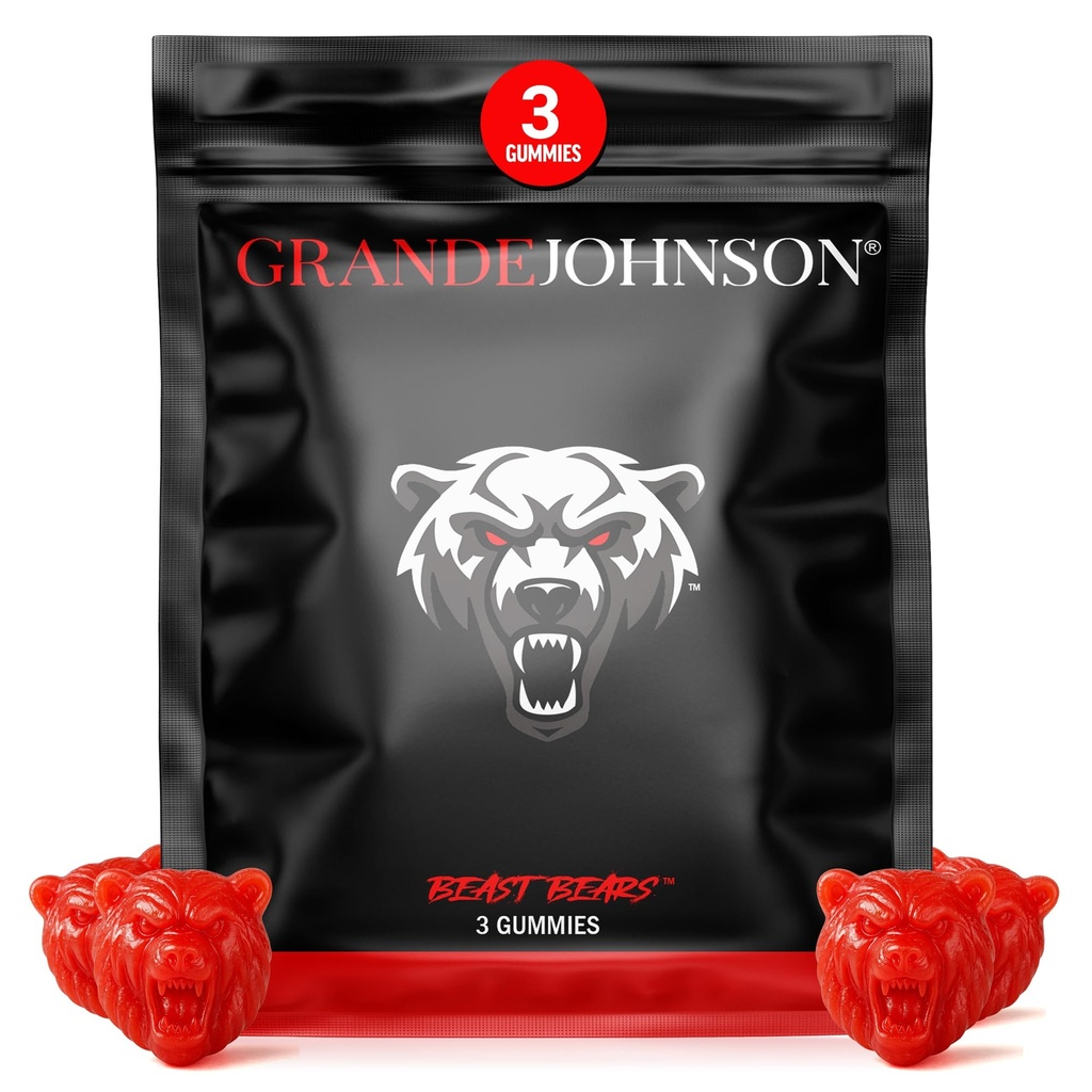 Men's Performance Gummies - Natural Energy, Stamina & Endurance - Black Maca & Tongkat Ali (3 Count)