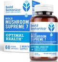 Pray Botanica Mushroom Supreme 7 - Mushroom Suplemen - Ekstraksi Organik dari Turkey Tail, Chaga, Phellinus, Reishi, Cordyceps, Maitake, Shiitake untuk Dukungan Imune & Optimal Wellness, 60 Caps