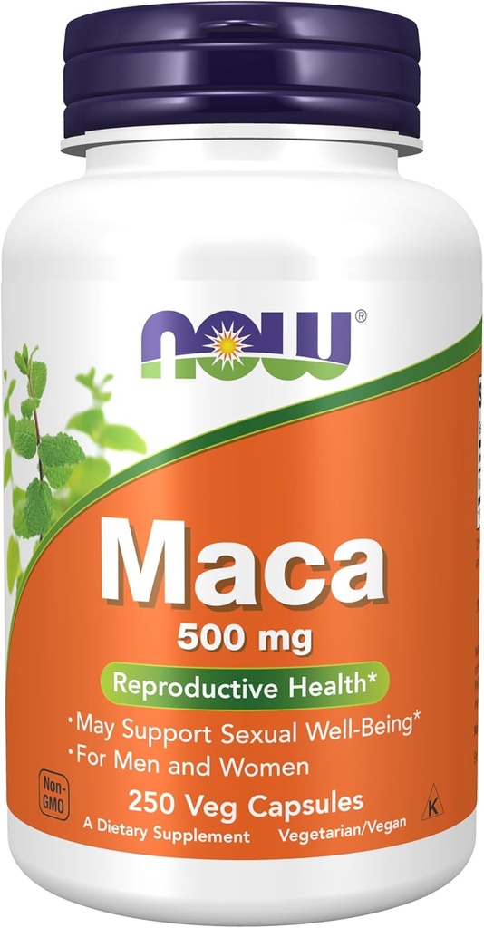 Ara menjars suplementaris, Maca (Lepidium meyeni) 500 mg, per homes i dones, salut reproducció*, 250 Veg Capules
