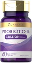 Carlyle Probiotic for Women & Men | 3 Billion CFU | 60 Capsules | 14 Strains | Non-GMO & Gluten Free