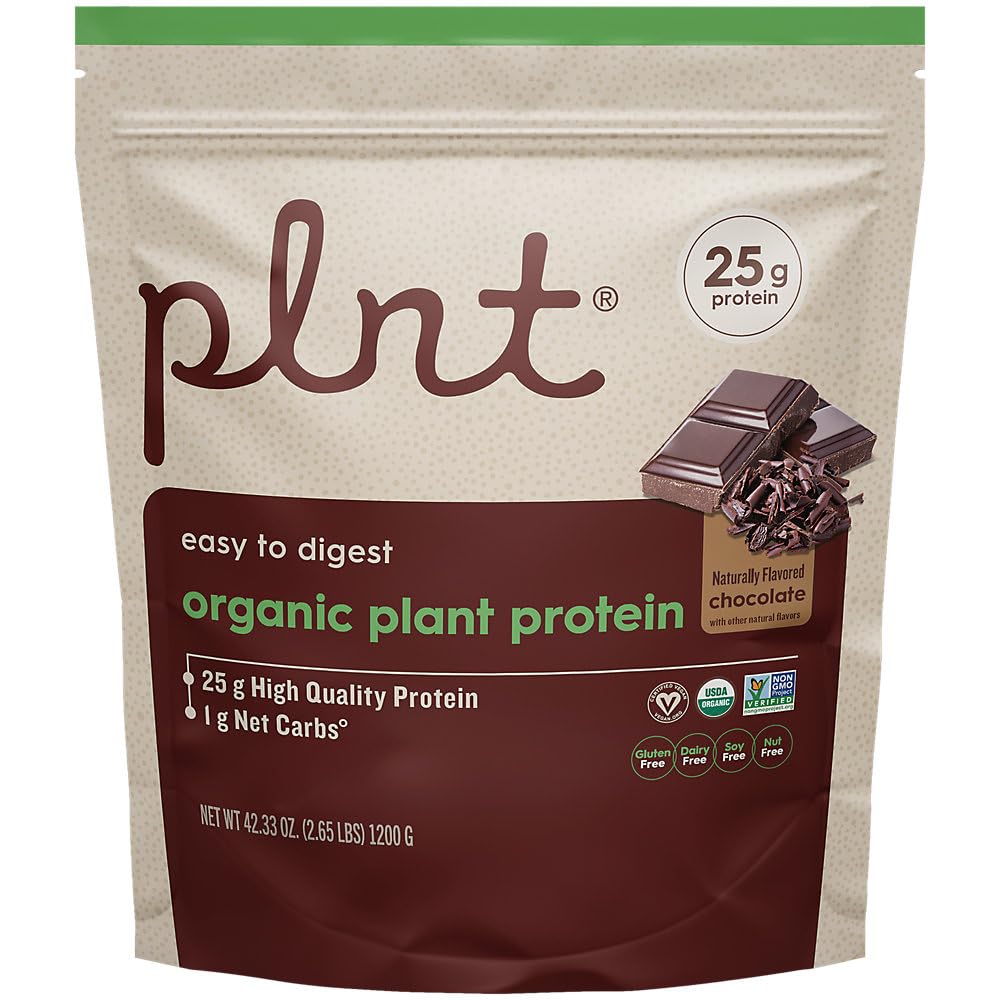 Organic Plant Protein Powder a Chocolate a 2.65 lbs./30 Servings