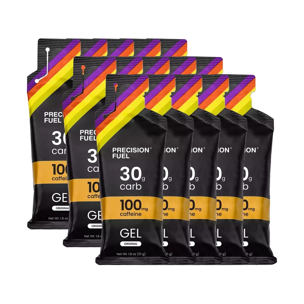 Precision Fuel PF30 Caffeine Energy Gel - Mild Flavour Running Gels for Endurance Athletes, 30g Carbohydrate, Easy-to-Digest, Perfect for Running & Long-Duration Sports (Pack of 15)