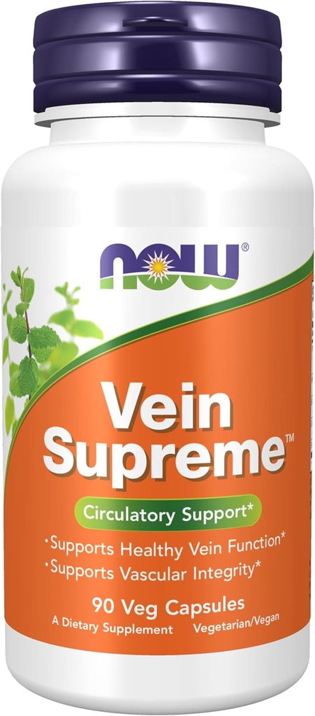 NOW Foods Supplements, Vein Supreme TM, Tervislik Veinifunktsioon *, vereringe tugi *, 90 Veg kapslit