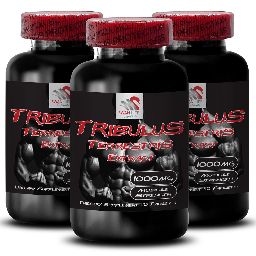 Energy Recovery Booster - TRIBULUS TERRESTRIS EXTRACT - Dynamic Stamina, Active Strength, Physical Power, Strength Support, Energy Stamina Enhancement, Strength Recharge 3 Bottles 270 Tablets
