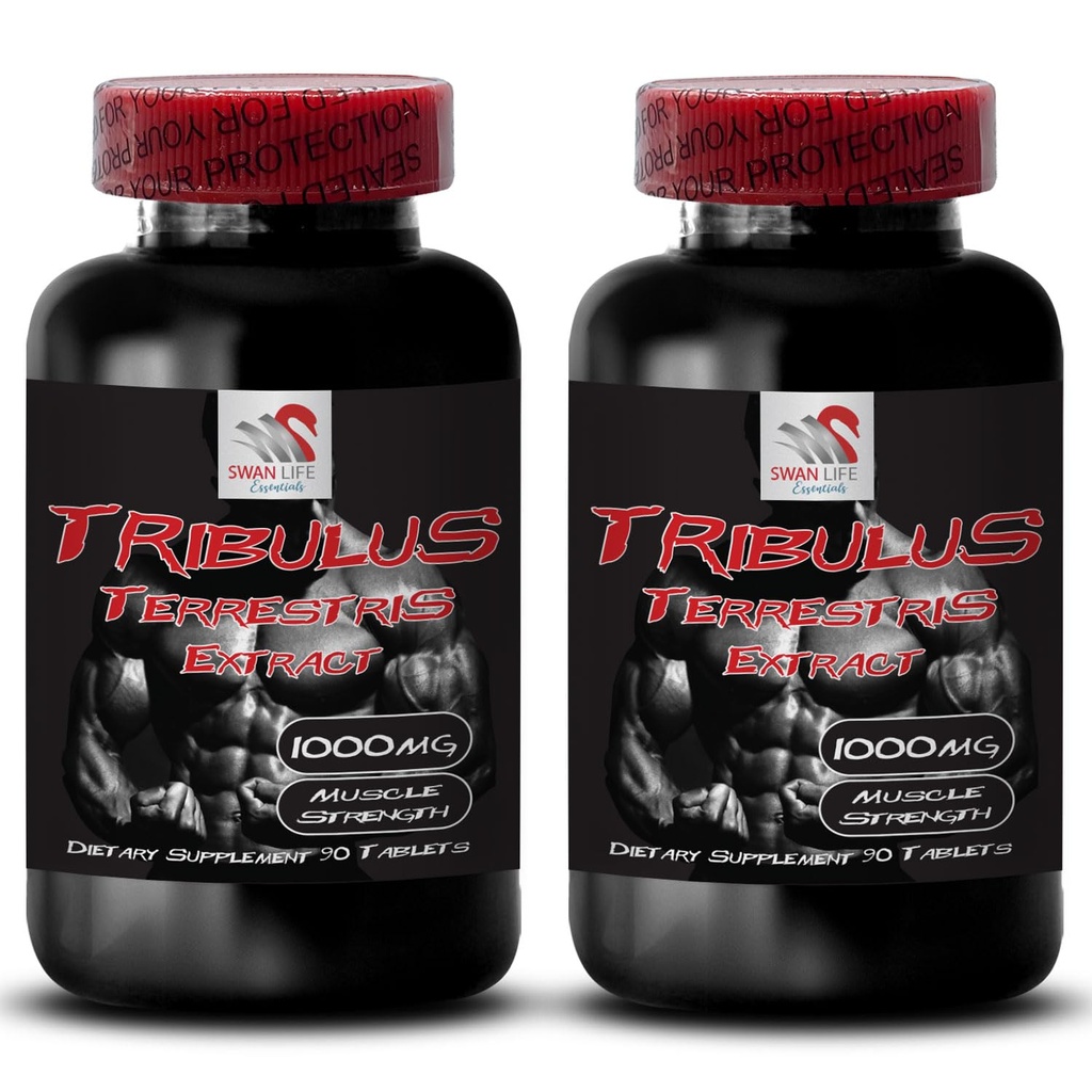 Energy Source Blend - TRIBULUS TERRESTRIS EXTRACT - Stamina Enhancement Support, Plant-Powered Vitality, Body Power Mix, Dynamic Strength and Energy, Pure Muscle Recharge 2 Bottles 180 Tablets
