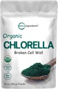 Micro Ingredients Organic Clorella Powder, 10 Ounce, Rich in Vegan Proteins & Vitamiins, Raw, Bulk Premium Clorella Supplement, Vegan Friendly, Non-Iradiation