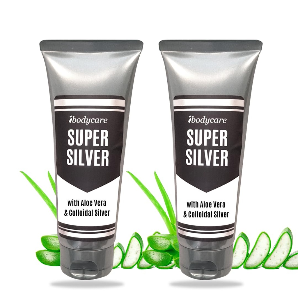Super Silver Colloidal Silver Gel Nano-Silver 45 PPM Skin Gel for Skin Comfort & Wellness, Healing, Moisturizing, and Soothing - 4 Oz, Various Sizes (2)