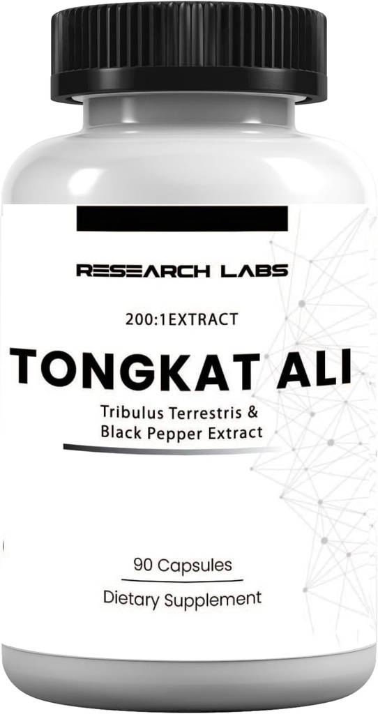 Дослідження Labs Longjack Tongkat Ali Extract Capsules 200x Сила 200,000 мг, привід, продуктивність & м'язової маси