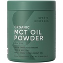 Sports Research Organic MCT Oil Powder - Keto & Vegan MCTs C8, C10 from Coconuts - Fatty Acid Brain & Body Fuel*, Non-GMO & Gluten Free - Unflavored, Perfect in Coffee, Tea & Protein Shakes - 10.6 oz