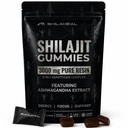 Shilajit Natural Himalayan Shilajit Gummies for Men & Women, High Fulvic Acid, Energy & Stamina, Immune Support, 85+ Trace Minerals, Lab Tested 100% Organic Berry, 60 Gummies