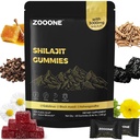 zooone Shilajit Himalayan Gummies with Ashwagandha & Black Musli Gokshura - Natural Energy No Artificial Fillers, Individual Packaging for Men Women