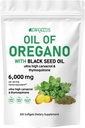 ​Oil of Oregano with Black Seed Oil 2-in-1 Softgels 6000mg 300 Count Non-GMO Immune Support Herbal Formula