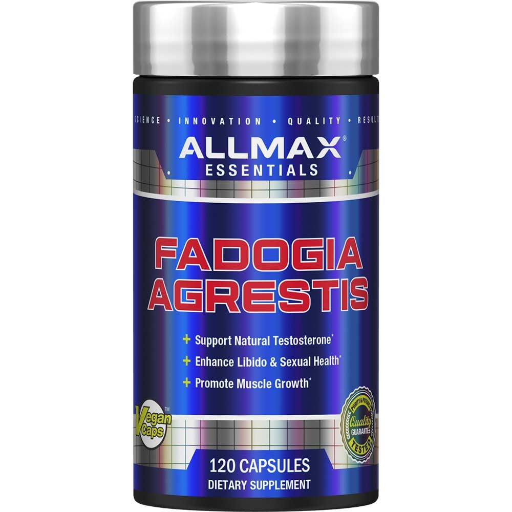 ALLMAX Essentials Fadogia Agrestis – 120 Capsules – Men's Vitality & Performance Support Supplement – Strength, Stamina, Energy & Workout Support – 120 Servings
