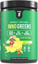 InnoSupps Inno Greens | 28+ Organic Greens & Superfoods | Avanserte prebiotika + Probiotika | Super Antioksidant + Hydration | Spirulina, Klorella, Ashwagandha - 30 Serveringer (Goji Citrus)