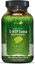 Irwin Naturals Double Potency 5-HTP Extra - 60 Tekoči soft-Gels - za sprostitev in serotonin proizvodnje - 30 Servingov