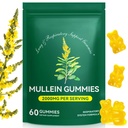 flasture Mullein Gummies for Lungs & Sinus Relief, 2000mg Mullein Leaf Extract, Natural Lung Cleanse Supplement for Smokers, Supports Respiratory, Immune & Mucus Relief – 60 Chewable Gummies