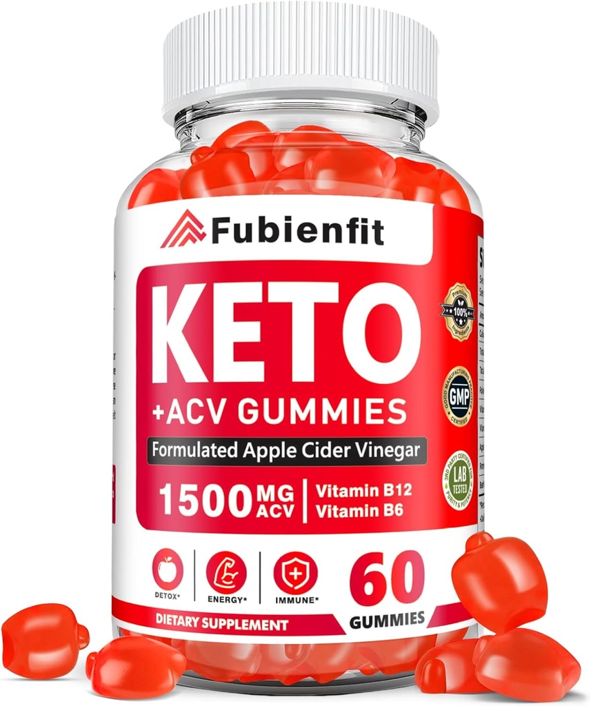 Keto ACV Gummies för kvinnor - Apple Cider Vinegar Gummies med mor, B Vitaminer, Pomegranate & Beet Root - Metabolism, Vegan, Sugar-Free, 60 Ct