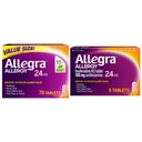 Allegra Adult 24-Hour Allergy Relief Tablets, Non-Drowsy Indoor and Outdoor Allergy Medicine, 180 mg Fexofenadine HCI Antihistamine Pill, 70-Count & 5-Count Bundle