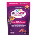 MiraFAST Kids Soft Chews, from The Makers of MiraLAX, Gentle Constipation Relief for Kids 4+ and Adults, Fast Acting Saline Laxative, Stimulant Free Saline Laxative, Mixed Berry Flavor, 15ct