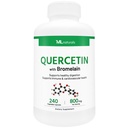 ML Naturals Quercetin 800mg with Bromelain 200 mg Per Serving, 240 Vegetable Capsules. Supports Cardiovascular and Immune Health