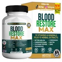 Blood Restore Max, Dietary Supplement, 60 Capsules, Herbal Formula with Banaba Leaf, Juniper Berry, Bitter Melon (1)