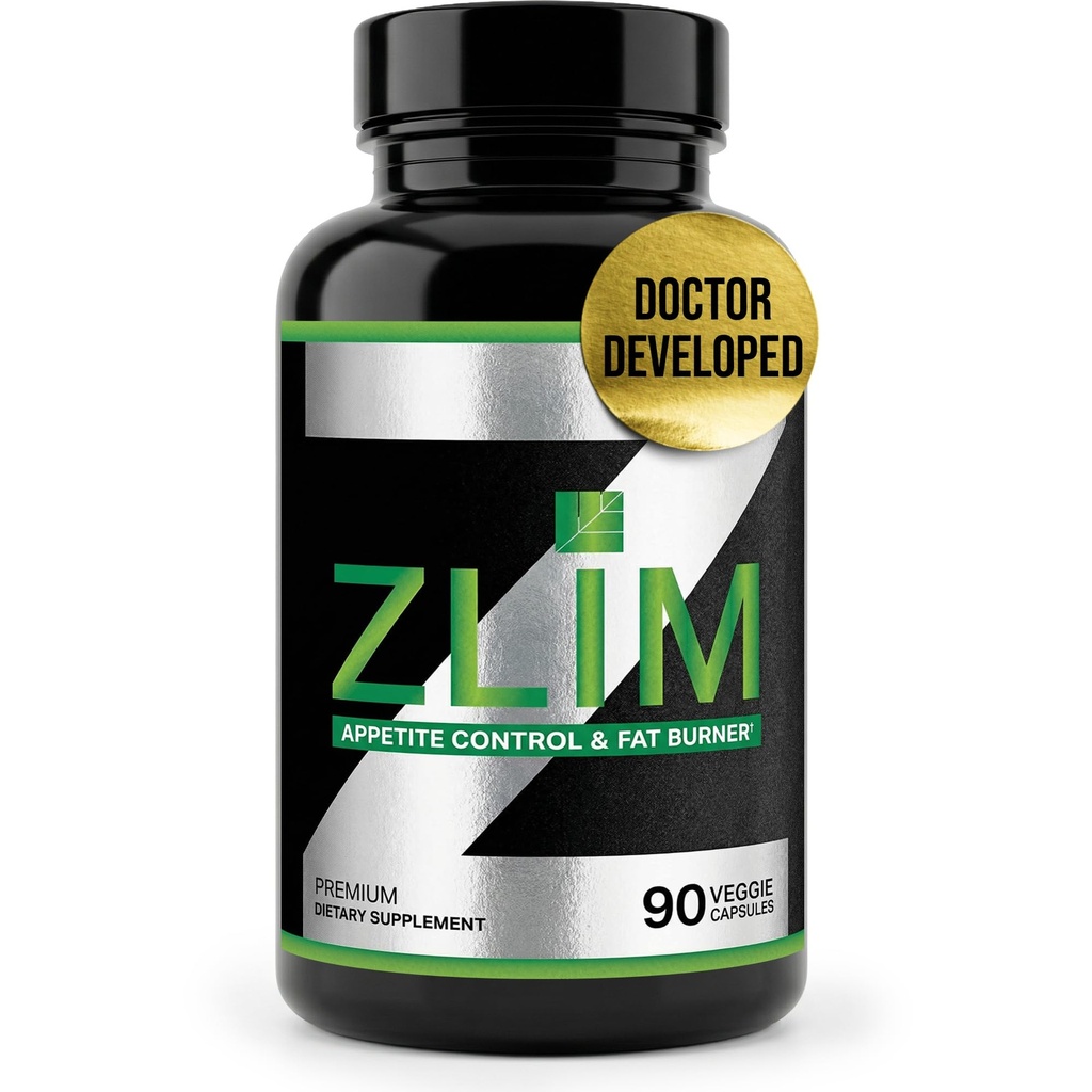 Dr. Zisman ZLIM Fiber Capsules – Fiber Supplement for Digestive & Gut Health Support – Apple Pectin, Gymnema Sylvestre & Ashwagandha – Plant-Based Dietary Supplement – 90 Veggie Capsules