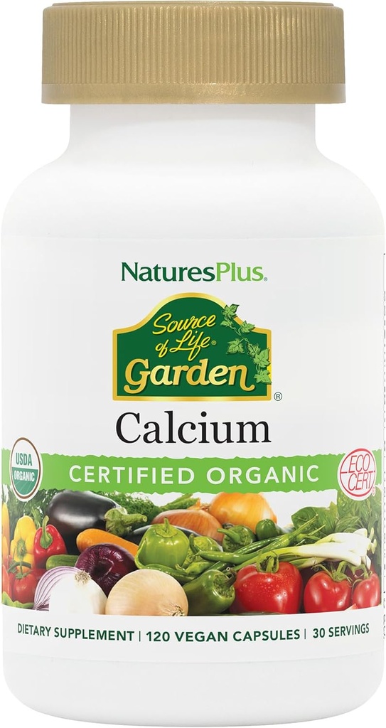 Col·lecció de la natura de Life Garden Certci amb AlgaeCal - 1000 mg, 120 Vegan Capsules - Implementació de la Salut PlantBased suplementari - Vegetarian, Glutin-Free - 30 Servicions