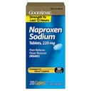 GoodSense Naproxen Sodium Tablets 220 mg, Pain Reliever and Fever Reducer (NSAID), 200 Count