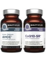Quality of Life AHCC Kinoko Platinum Mushroom Extract, CoQ-10 SR Sustained Release Formula - Immune Support Healthy Aging Bundle