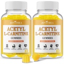 2 Pack Acetyl L-Carnitine Gummies Sugar Free, Premium L-Carnitine Supplement for Women & Men, ALCAR Supplement for Energy, Muscle, Focus & Brain Support, Gluten-Free, Non-GMO, Vegan, 120 Count