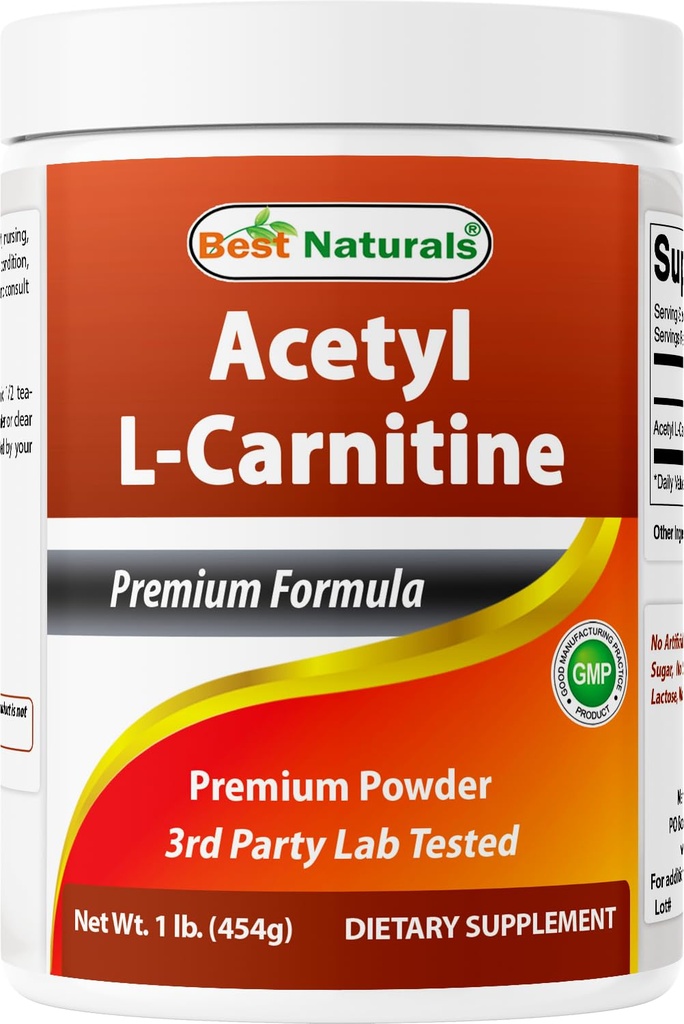 Best Naturals Acetyl L-Carnitine Premium Powder -1 LB -Gluten Free.